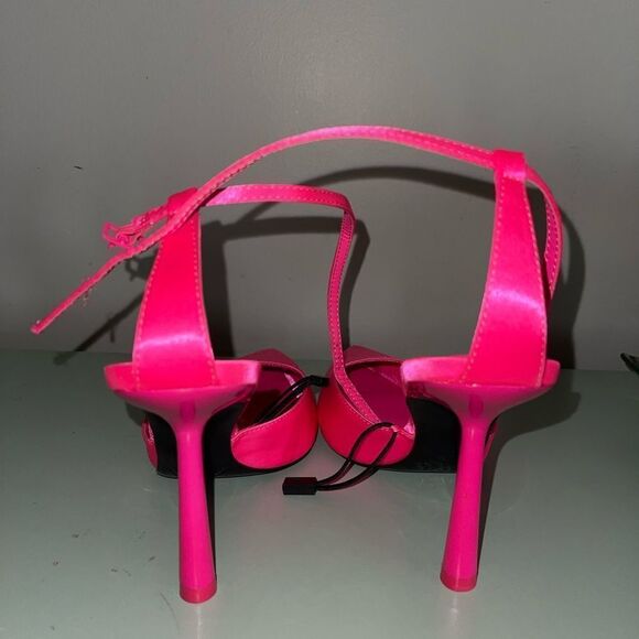 Zara Neon Pink High Heels Size 7 - Picture 9 of 16
